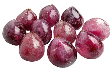 Fototapeta premium A cluster of purple grapes on a white isolated background.