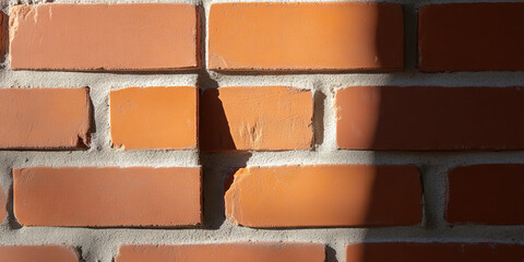 Obraz premium Brick Wall with Diagonal Shadow