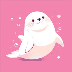 Vector and cute illustration of a sea seal