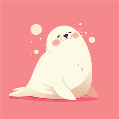 Vector and cute illustration of a sea seal