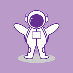 logo design vector astronaut flying