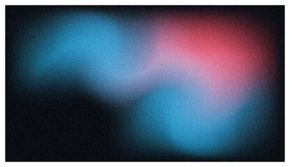 Grainy abstract wave background with light and motion. blue red