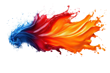 Colorful abstract swirl of fire and water, vibrant hues merging creatively on a black background.