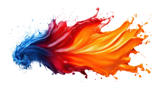 Colorful abstract swirl of fire and water, vibrant hues merging creatively on a black background.