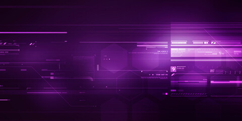 2d illustration Abstract futuristic electronic circuit technology background