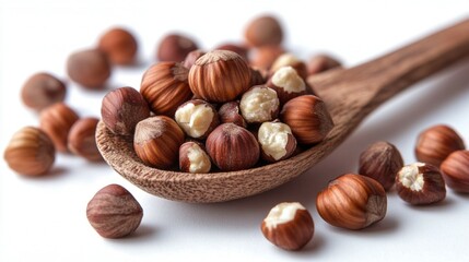 Fototapeta premium Nuts in a Wooden Spoon