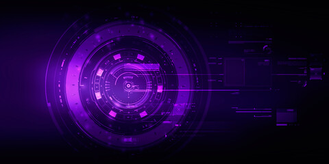 2d illustration Abstract futuristic electronic circuit technology background