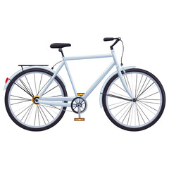 Fototapeta premium sleek blue bicycle with minimalist design and sporty elements