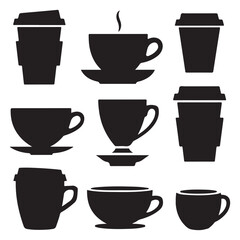 set of coffee cups