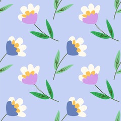 Echotic hand drawn flowers, seamless patterns with floral for factories, textiles, cloth, wrapping paper, carpet, banner, home decor, abstract back ground.