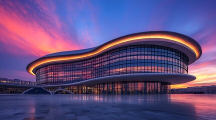 Obraz premium Modern Architecture at Sunrise