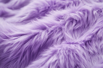 Close-up view of soft textured purple faux fur detailing Generative AI