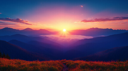 Obraz premium appalachian trail sunrise wallpaper,