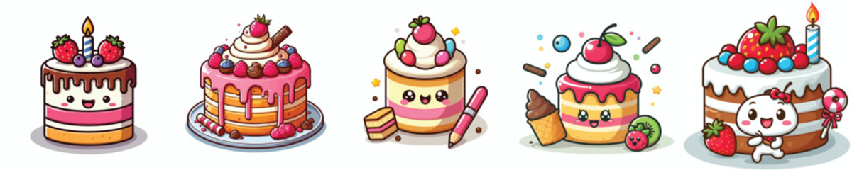 delicious cake vector