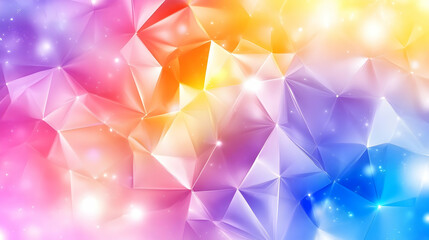 Obraz premium Abstract colorful low-poly background with glowing lights