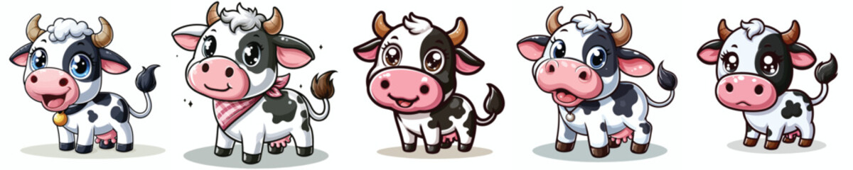 cute cow cartoon vector