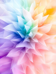 Abstract pastel rainbow flower-like pattern
