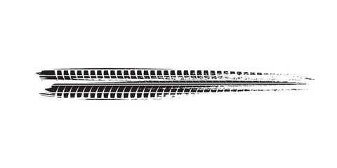 Auto tire tread grunge element. Car and motorcycle tire pattern, wheel tyre tread track. Black tyre print. Vector illustration isolated on white background. vector