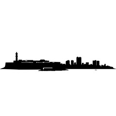 Makassar Skyline Silhouette - Vector Illustration