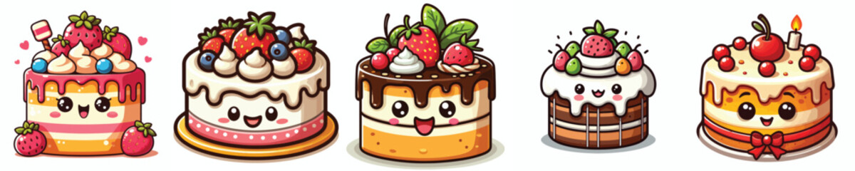 delicious cake vector