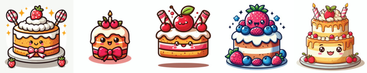 delicious cake vector