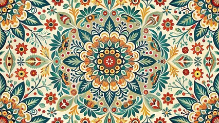 Abstract Czech design, geometric shapes interlocked.  Elegant, clean lines create visual interest. Seamless repeating pattern.  Sophisticated backdrop.