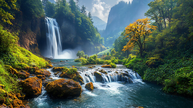  columbia river gorge waterfall wallpaper,