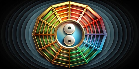 Asian cultural elements: Tai Chi, Yin Yang, balance, meditation & energy.
