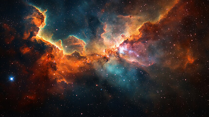 Obraz premium cosmic nebula wallpaper,