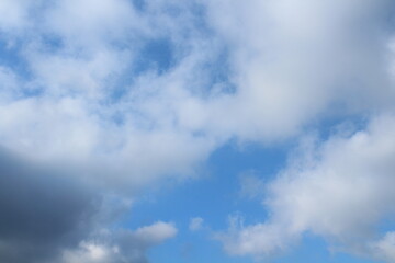 sky is blue and clear with no clouds. The sun is shining brightly. Natural and cloudy fresh blue sky background. Natural sky beautiful blue and white texture background. Blue sky and cloud on summer 