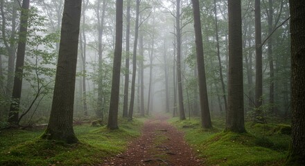 Obraz premium misty-woodland-path-standard-scale-4_00x