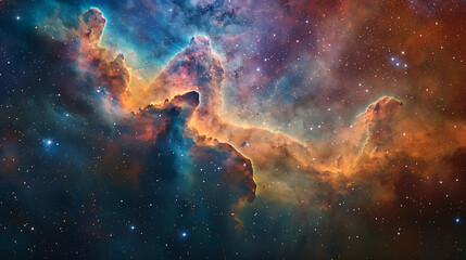 Obraz premium cosmic nebula wallpaper,