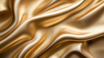 Fototapeta premium A smooth golden mirror reflection with elegant highlights.