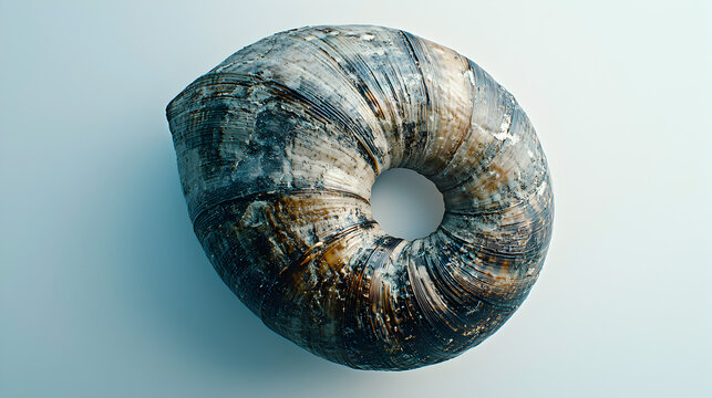 Exploring a unique nautilus shell nature's design underwater environment close-up view marine biology concept