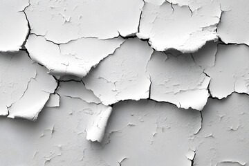 Weathered Textured White Peeling Paint Surface for Creative Design