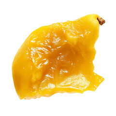Ripe Yellow Pear with Juicy Sweet Flesh Isolated on Transparent Background