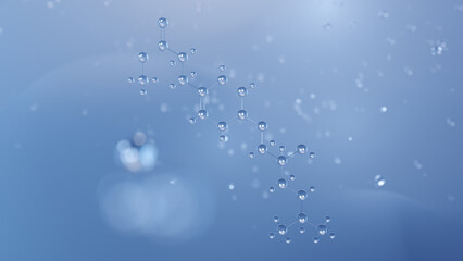 esmolol molecular structure, 3d model molecule, beta blockers structural chemical formula view from a microscope