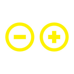 Obraz premium plus minus icon button