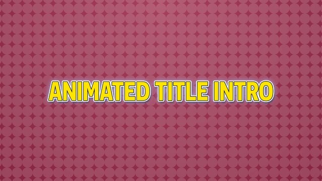 Poppy Animated Cartoon Title Intro