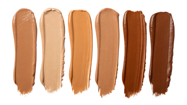 different shades of liquid foundation for diverse skin tones, cosmetic foundation palette samples for makeup brands