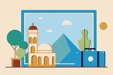 Fototapeta premium taj mahal vector illustration