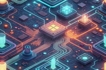 Advanced Artificial Intelligence Chipset on a Digital Motherboard