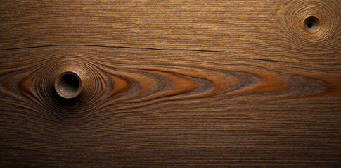 Close-up, rich brown wood grain, knots visible, aged, lumber texture