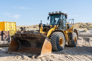 Fototapeta premium Bulldozers earthmoving machinery