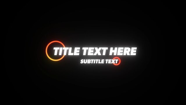 Neon Gaming Title & Subtitle Intro