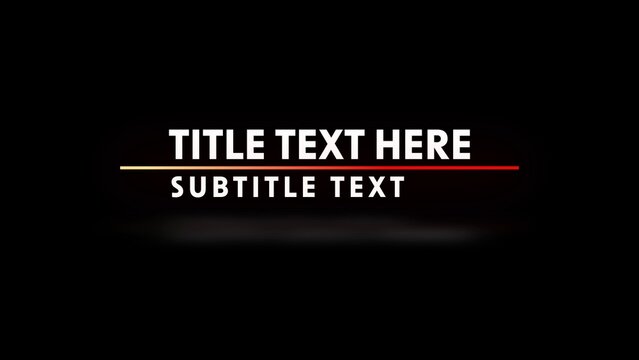 Neon Glowing Animated Lower Third