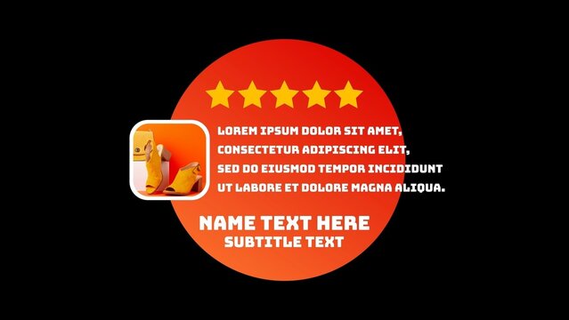 Gradient Review Testimonial with Stars & Image