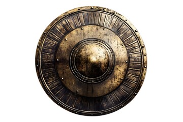 Greek Hoplite Shield Top View isolated on white background