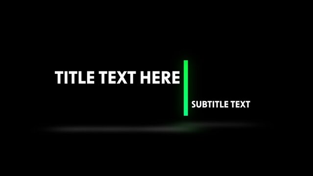 Neon Glowing Animated Lower Third Title