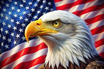 Naklejka premium Promote your brand with this vibrant American flag.